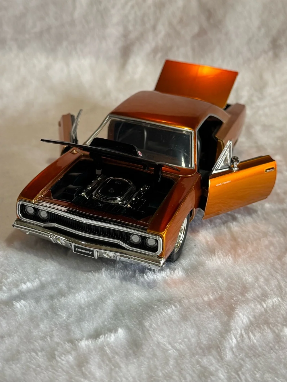 Orange Metallic Muscle Car Model